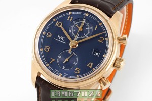 APS厂万国葡萄牙系列玫瑰金蓝盘计时款复刻手表存在破绽吗-APS手表评测