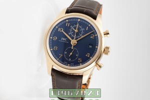 APS厂万国葡萄牙系列玫瑰金蓝盘计时款复刻手表是否值得入手-APS手表评测