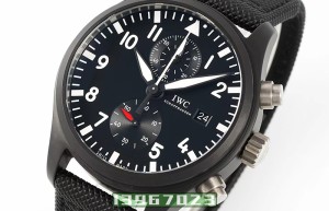 APS厂万国飞行员系列陶瓷款黑盘时计复刻手表能过专柜吗-APS万国IW389001