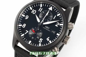 APS厂万国飞行员系列陶瓷款黑盘时计复刻手表能过专柜吗-APS万国IW389001
